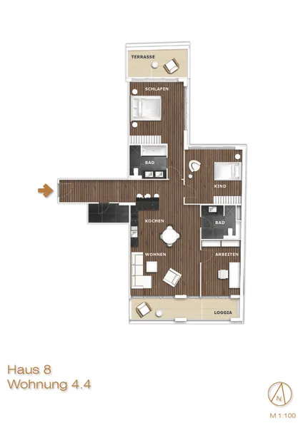 Helle 4-Zimmerwohnung mit Balkon und Terrasse im Herzen von Berlin — photo 1